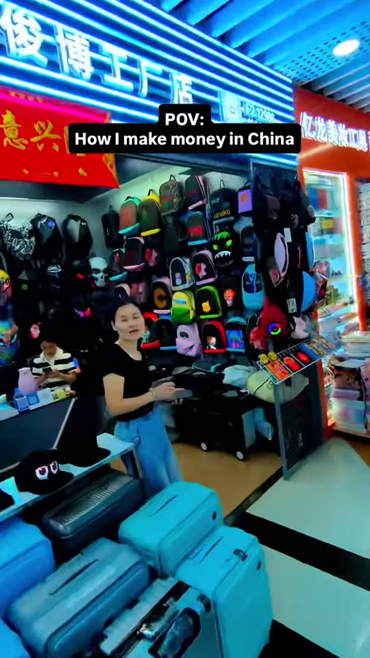 Backpack factory store in Yiwu